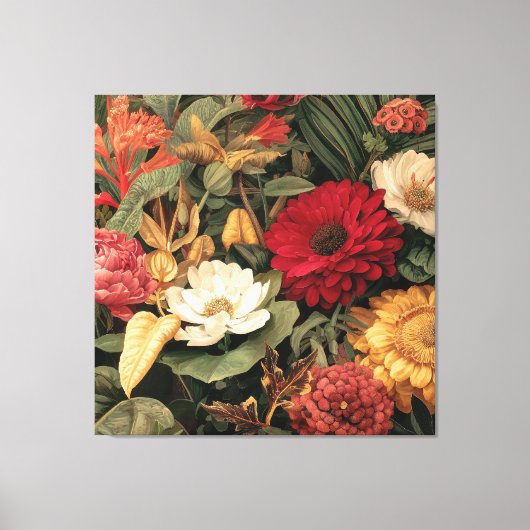 ヴィンテージな植物画 キャンバスプリント (正面)