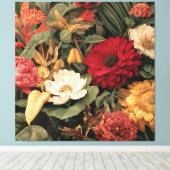 ヴィンテージな植物画 キャンバスプリント (インサイチュ (ウッドフロア))