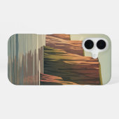 ヴィンテージな海岸の崖 iPhone 16ケース (裏面横)