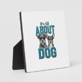 ヴィンテージな犬好きの名言ベクター デザイン_1 フォトプラーク (正面)