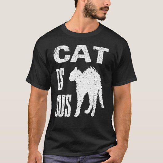 ヴィンテージな猫は怪しい 1 Tシャツ (正面)