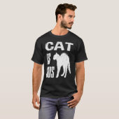 ヴィンテージな猫は怪しい 1 Tシャツ (正面フル)