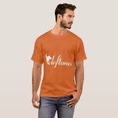 ヴィンテージな白いポニー Tシャツ (正面フル)
