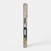 ヴィンテージな秋のかぼちゃの花のシーン iPhone 16ケース (右側面)