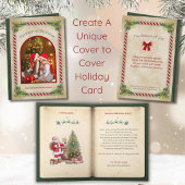 ヴィンテージな絵本風クリスマス小説の写真 ホリデー シーズンカード