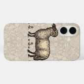 ヴィンテージな羊のイラスト: ファームクラシックアート Case-Mate iPhoneケース (裏面 (横))