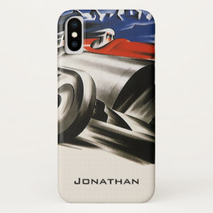 ヴィンテージな輸送、スポーツレーシングカーのレース iPhone X ケース