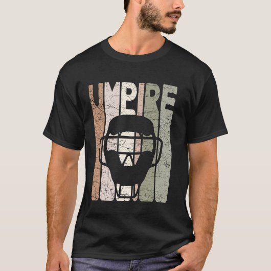 ヴィンテージな野球の審判のレトロなデザイン Tシャツ (正面)