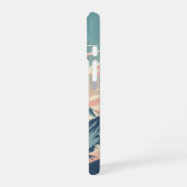 ヴィンテージな雪に覆われた山々 iPhone 16ケース (左側面)
