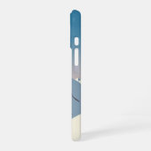 ヴィンテージな雪山の峰々 iPhone 16ケース (左側面)