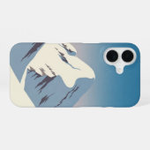ヴィンテージな雪山の峰々 iPhone 16ケース (裏面横)