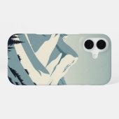 ヴィンテージな雪山の峰々 iPhone 16ケース (裏面横)