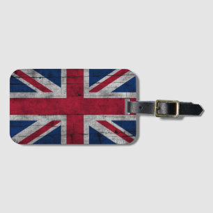 ヴィンテージな風合いの愛国的なイギリス旗 ラゲッジタグ
