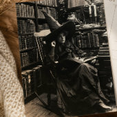 ヴィンテージな魔女の読書 ポストカード