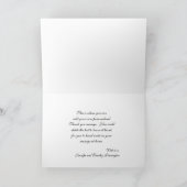 ヴィンテージな黒金ダマスク柄の結婚式のお礼 サンキューカード (内部)