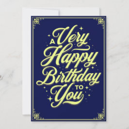 ヴィンテージな"Happy Birthday"カード サンキューカード