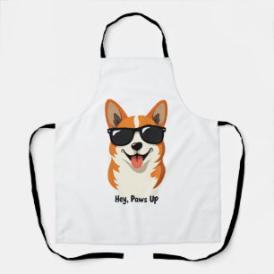 ヴィンテージなHey, Paws Up コーギー サングラス かわいい ドゥ エプロン