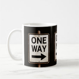 ヴィンテージなONE WAY錆びたストリートサイン コーヒーマグカップ