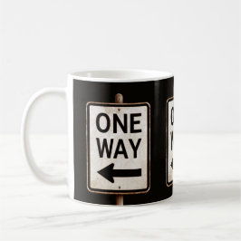 ヴィンテージなONE WAY錆びたストリートサイン コーヒーマグカップ