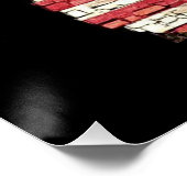 ヴィンテージなUSAレターとアメリカ国旗のディストressedデザイン ポスター (コーナー)