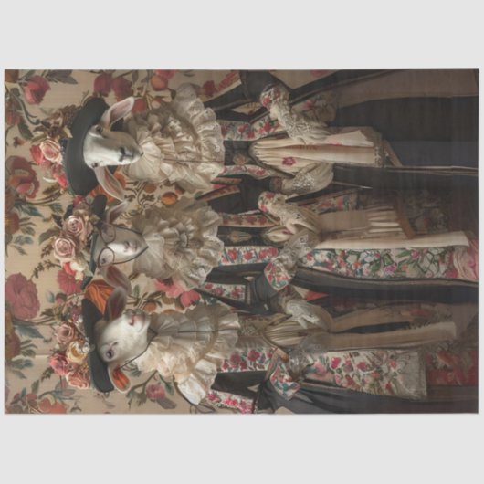 ヴィンテージにお洒落身を包んだ切り離し羊 薄葉紙 (正面)