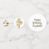 ヴィンテージによってはカスタムな年及び文字のテーブルの紙吹雪が開花します コンフェッティ (裏面)