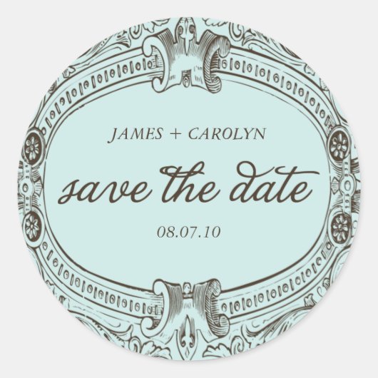 ヴィンテージによってインスパイアラベル ラウンドシール (正面)