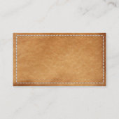 ヴィンテージによってステッチされる革入れ墨の芸術 名刺 (裏面)