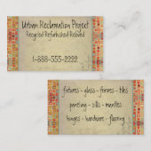 ヴィンテージによってリサイクルされるレトロ 名刺 (正面/裏面)