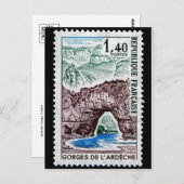 ヴィンテージによって刻まれるスタンプの郵便はがき ポストカード (正面/裏面)