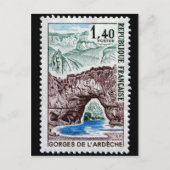 ヴィンテージによって刻まれるスタンプの郵便はがき ポストカード (正面)