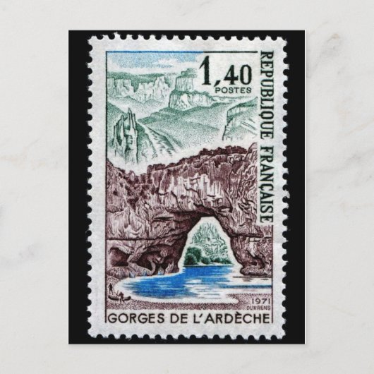 ヴィンテージによって刻まれるスタンプの郵便はがき ポストカード (正面)