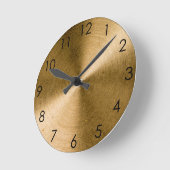 ヴィンテージによって回される真鍮の金ゴールドの金属金属 ラウンド壁時計 (傾斜)