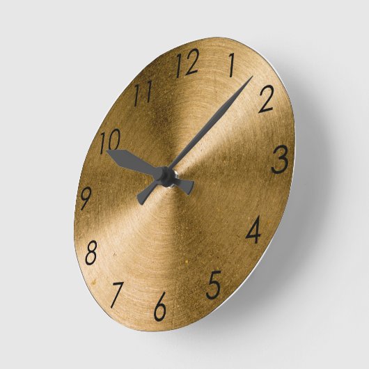 ヴィンテージによって回される真鍮の金ゴールドの金属金属 ラウンド壁時計 (傾斜)