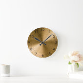 ヴィンテージによって回される真鍮の金ゴールドの金属金属 ラウンド壁時計 (ホーム)