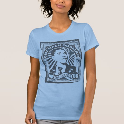 ヴィンテージによって層にされるスタンプ Tシャツ (正面)