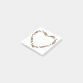 ヴィンテージによって押される花のハート ポストイット (アングル)