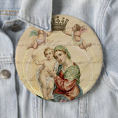 ヴィンテージによって母メリー賛美される新しいイエス・キリスト天使 缶バッジ (インサイチュ)