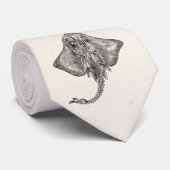 ヴィンテージによって縁どられる光線のアカエイ-水生テンプレート ネクタイ (ロール)