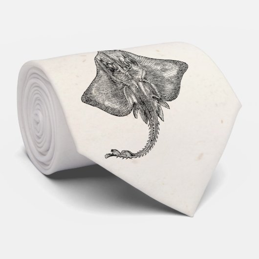 ヴィンテージによって縁どられる光線のアカエイ-水生テンプレート ネクタイ (ロール)