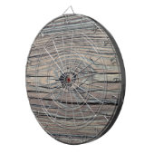 ヴィンテージによって風化させる木製の背景-古い板 ダーツボード (正面右)