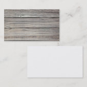 ヴィンテージによって風化させる木製の背景-古い板 名刺 (正面/裏面)
