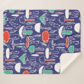 ヴィンテージにキノコ違うを入れる。秋v シェルパブランケット (正面(横))