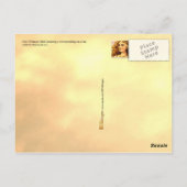 ヴィンテージに乗った女性が付いたこうもりたばこラベル ポストカード (裏面)