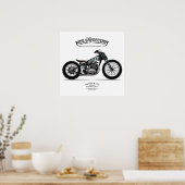 ヴィンテージに乗って破壊チョッパー自動二輪車 ポスター (キッチン)