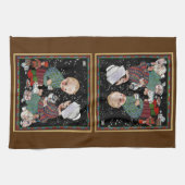 ヴィンテージに茶のふりをするパーティー キッチンタオル (横)