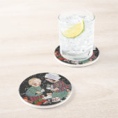 ヴィンテージに茶のふりをするパーティー コースター (側面)