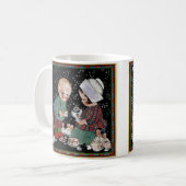 ヴィンテージに茶のふりをするパーティー コーヒーマグカップ (正面左)