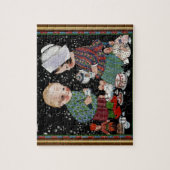 ヴィンテージに茶のふりをするパーティー ジグソーパズル (縦)