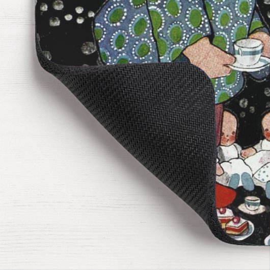 ヴィンテージに茶のふりをするパーティー マウスパッド (コーナー)